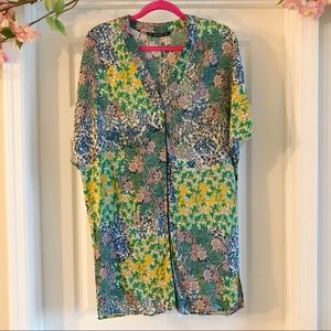 Zara Basic floral tunic dress